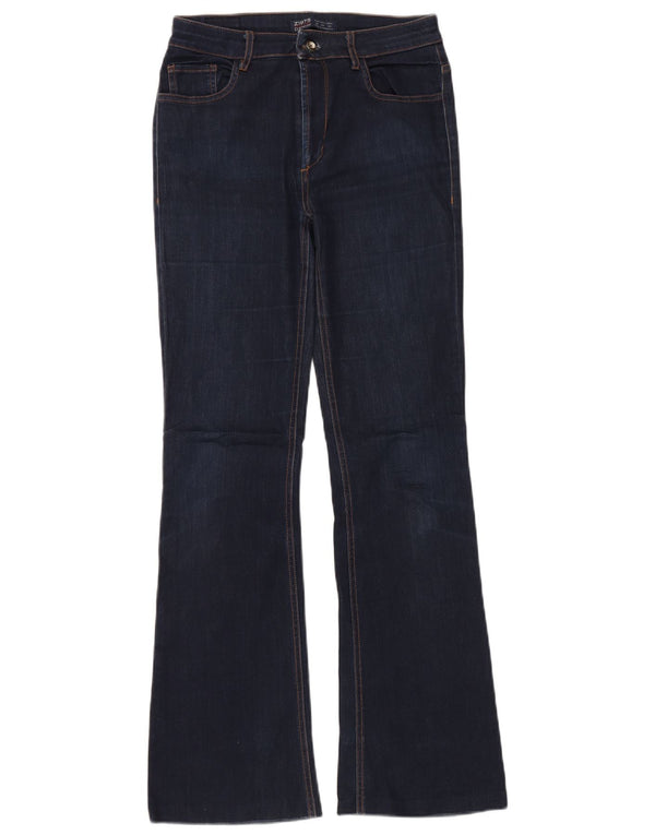 Zara Womens Flared Jeans EU 40 Medium W30 L32 Navy Blue