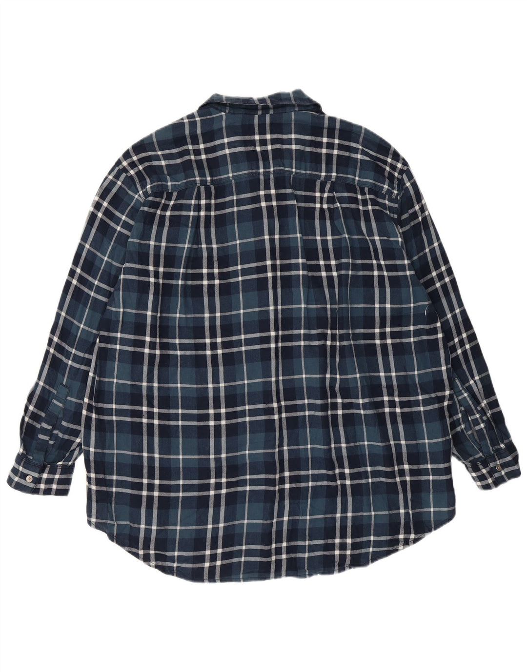 CALVIN KLEIN JEANS Womens Flannel Shirt UK 10 Small Navy Blue Check