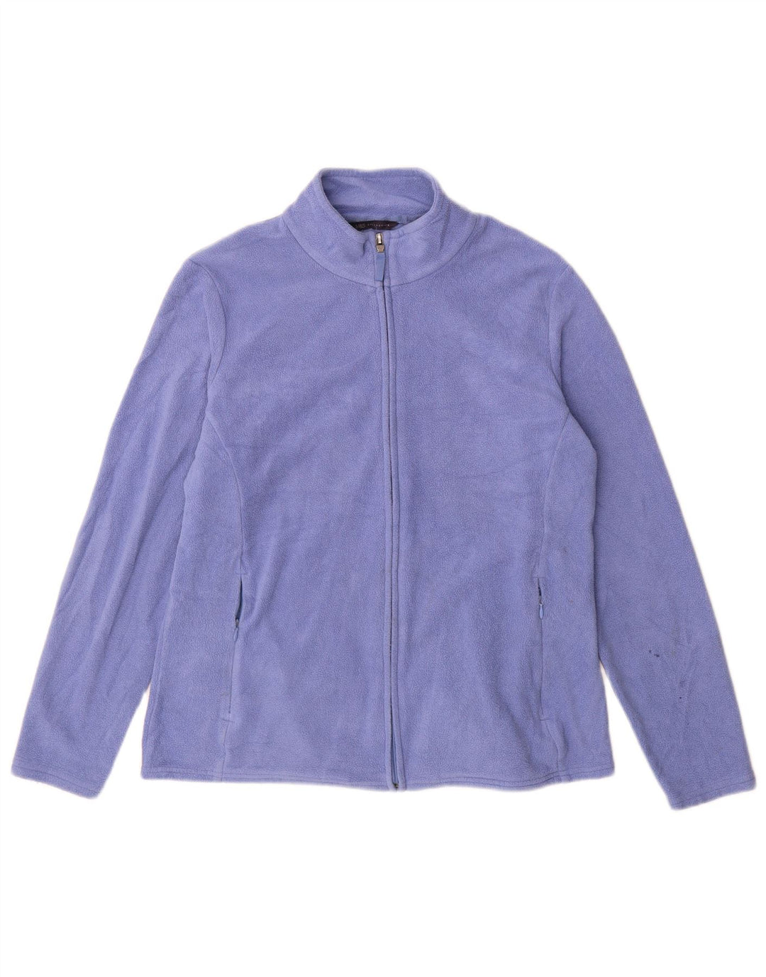 Marks & Spencer Womens Fleece Jacket UK 16 Large Purple Polyester