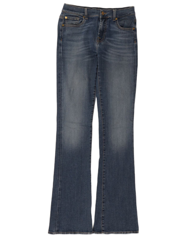 7 For All Mankind Womens Flared Jeans W27 L34 Blue