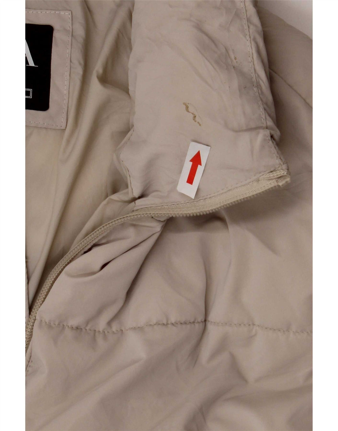 Zara Mens Padded Jacket UK 36 Small Grey Nylon