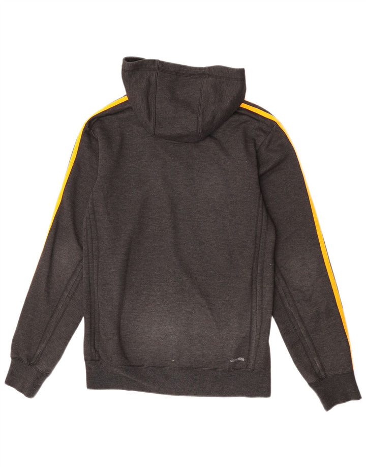 Adidas Mens Climalite Zip Hoodie Sweater Small Grey Polyester