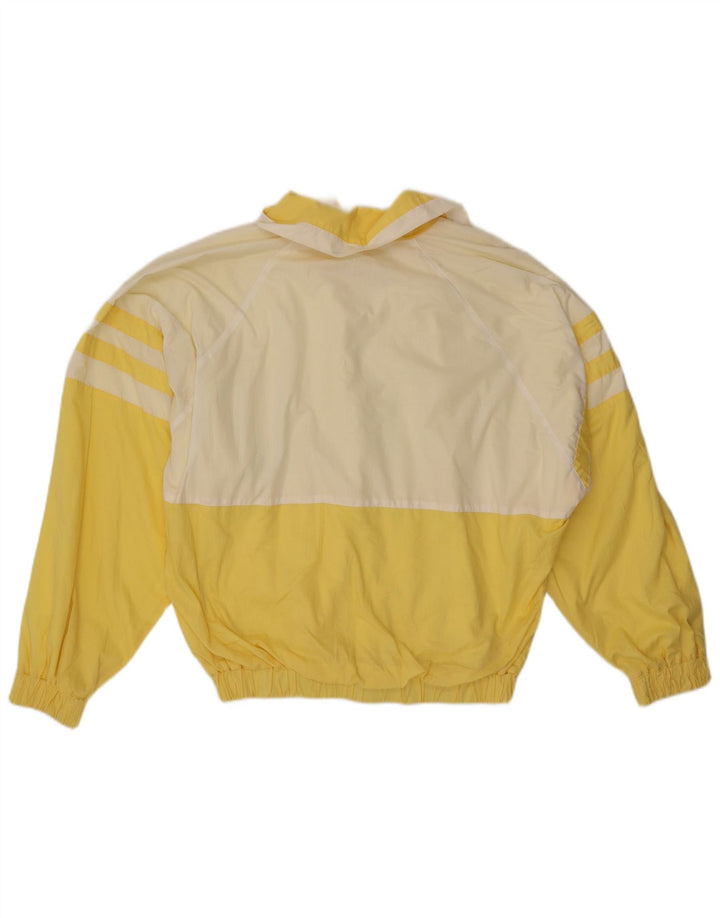 Vintage Mens Graphic Bomber Jacket UK 42 XL Yellow Colourblock