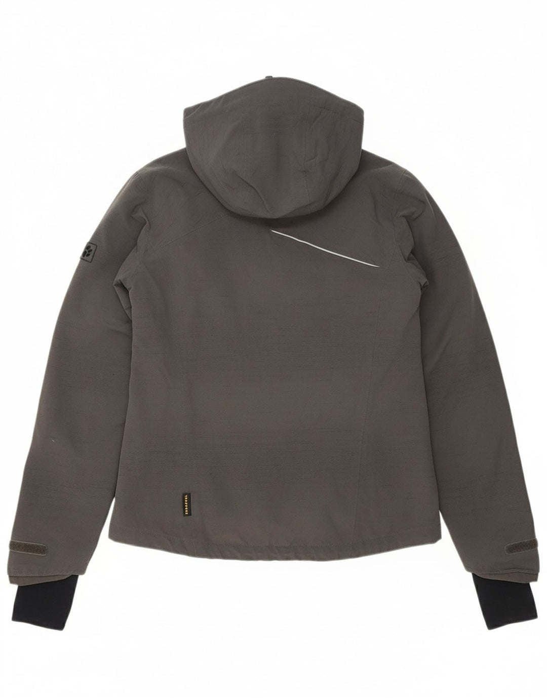 JACK WOLFSKIN Womens Hooded Windbreaker Jacket UK 10 Small Grey Polyester