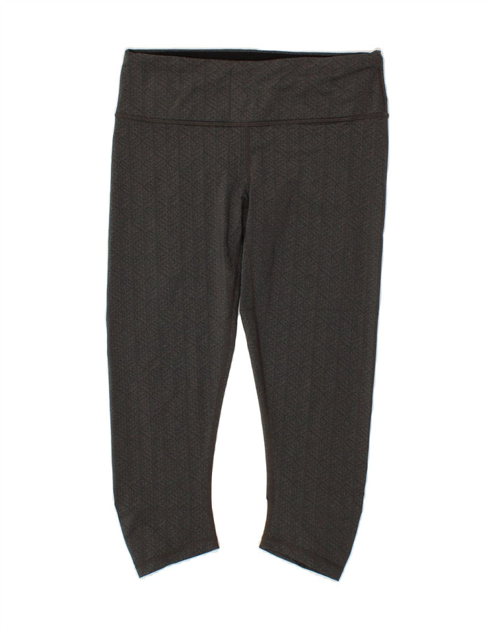 PRANA Womens Capri Leggings UK 12 Medium Grey Nylon Vintage Prana and Second-Hand Prana from Messina Hembry 