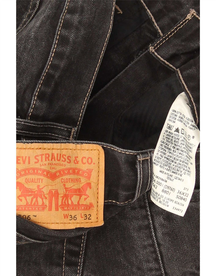 Levi's Mens 506 Straight Jeans W36 L32 Black