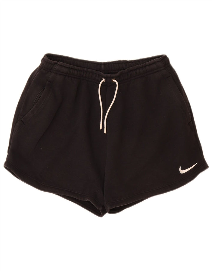 NIKE Womens Loose Fit Sport Shorts UK 12 Medium  Black Cotton