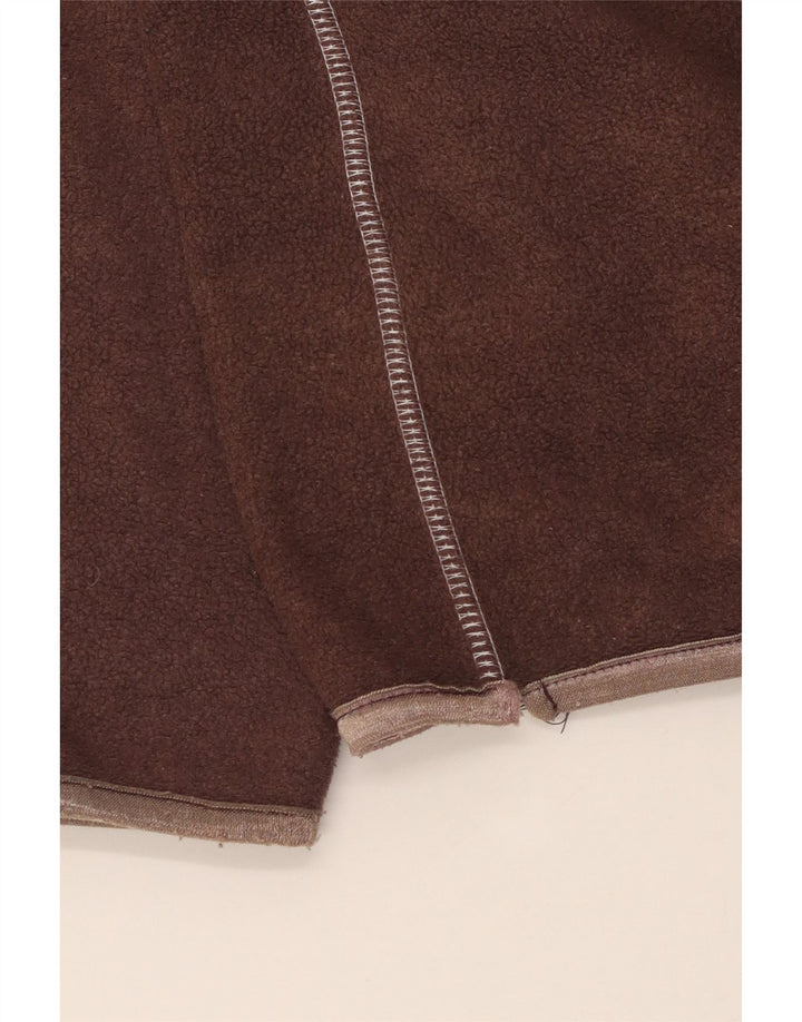TOGGI Womens Zip Neck Fleece Jumper UK 12 Medium Brown Polyester