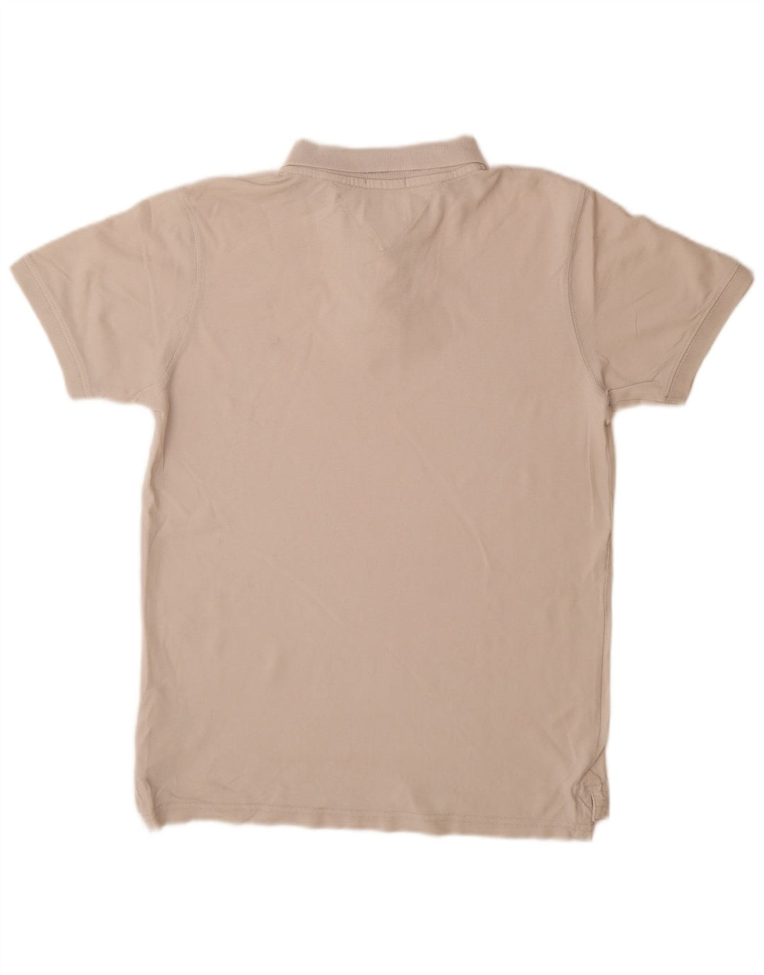 TOMMY HILFIGER Mens Polo Shirt Medium Off White Cotton