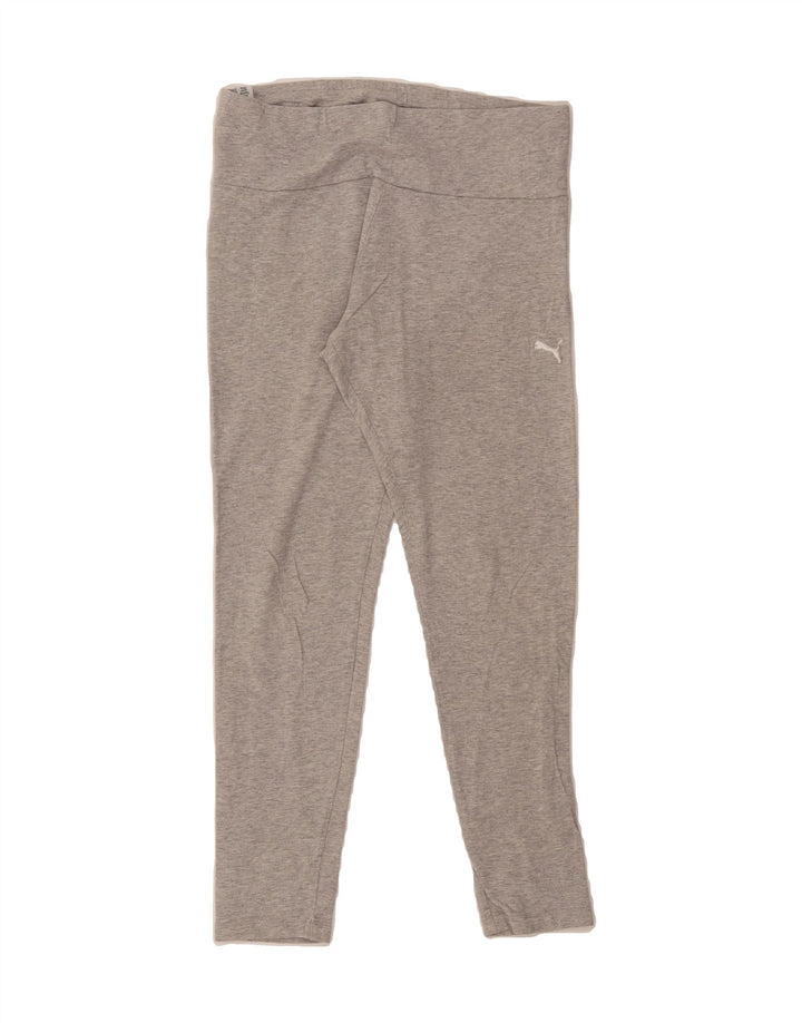 PUMA Womens Graphic Leggings UK 16 Large  Grey Cotton Vintage Puma and Second-Hand Puma from Messina Hembry 