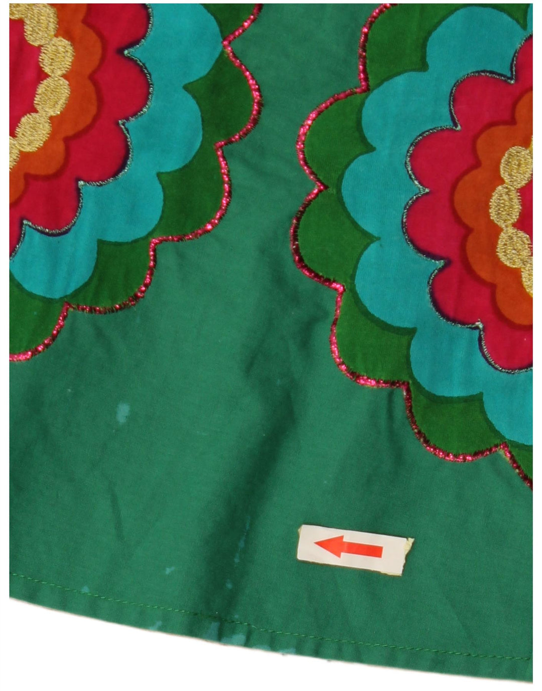 DESIGUAL Womens A-Line Skirt EU 38 Medium W28  Green Floral