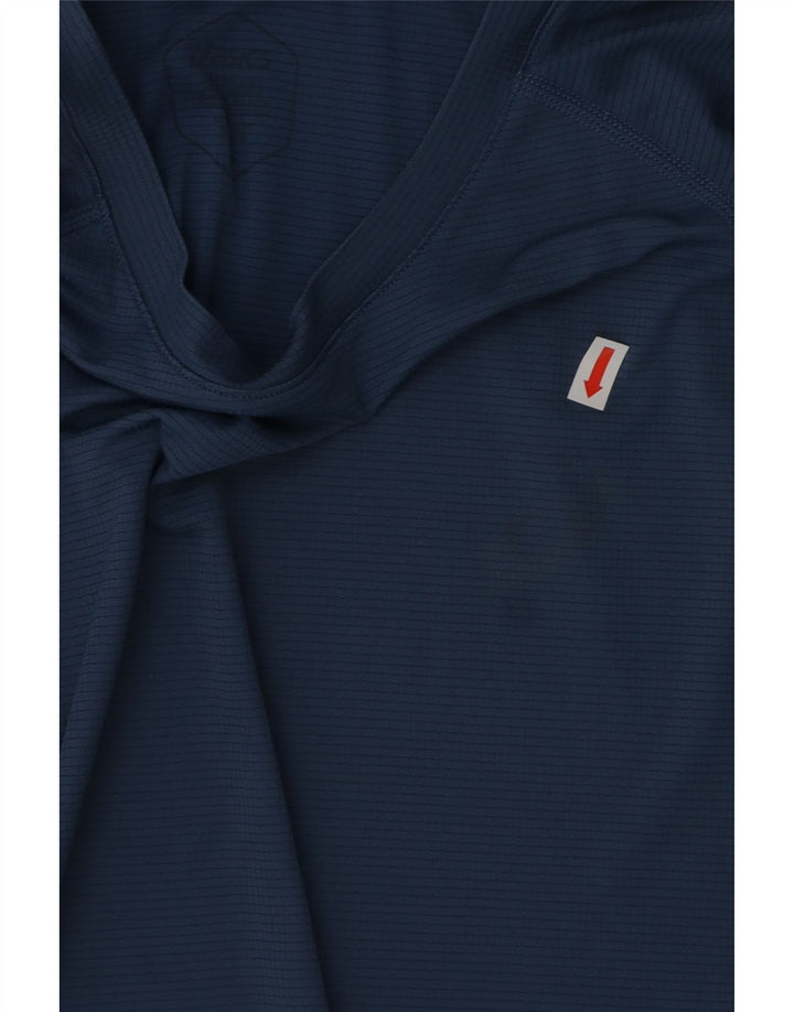 ASICS Mens T-Shirt Top Small Blue Polyester