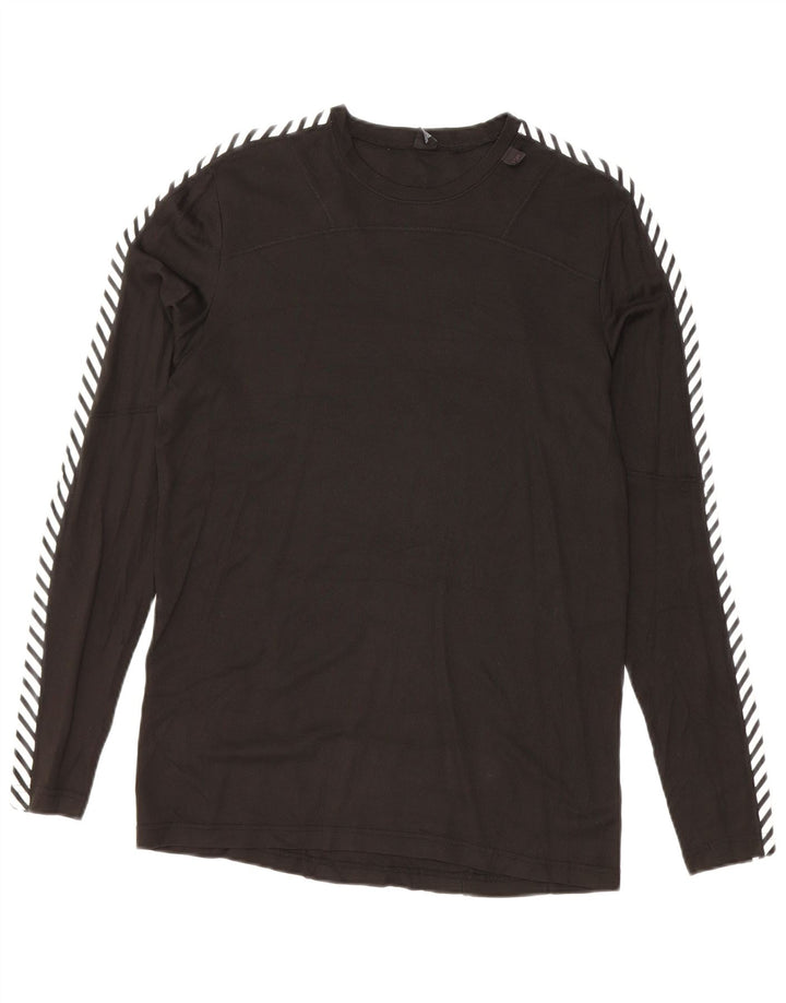 HELLY HANSEN Mens Top Long Sleeve Medium Black Colourblock Polyethylene