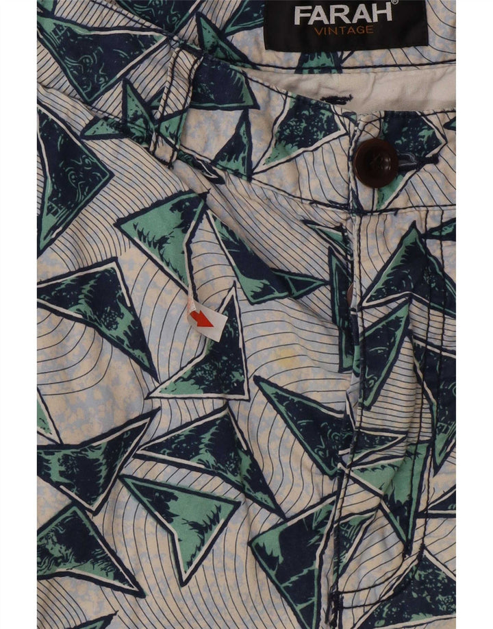 Farah Mens Chino Shorts W32 Medium  Multicoloured Geometric Cotton
