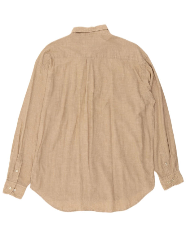 Kappa Mens Shirt Large Beige Cotton