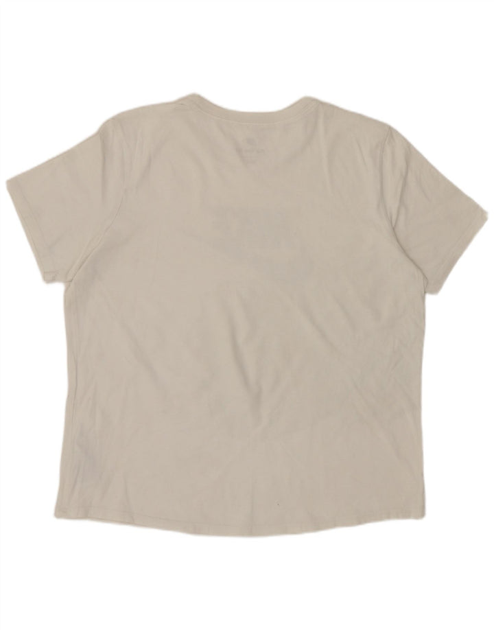 NIKE Womens Graphic T-Shirt Top UK 16 Large White Cotton