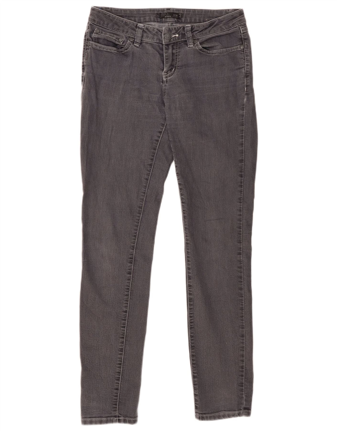 PRANA Womens Mid Rise Skinny Jeans US 2 XS W26 L31 Grey Cotton