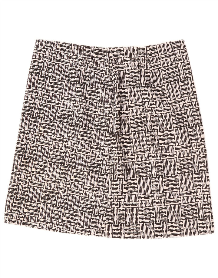 Marks & Spencer Womens A-Line Skirt UK 16 Large W34 Black Geometric