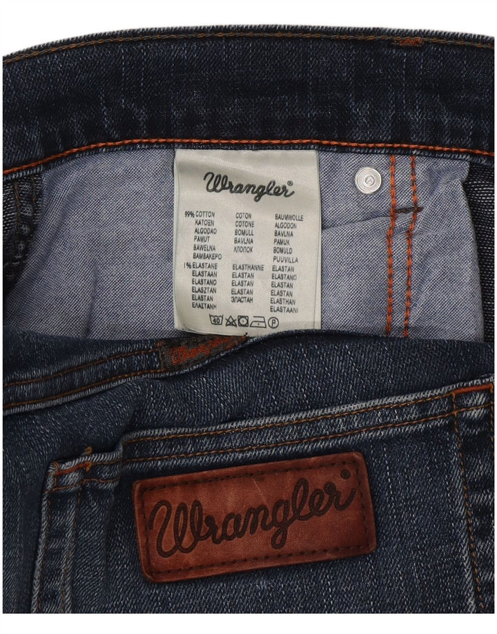 Wrangler Mens Straight Jeans W34 L30 Blue Cotton