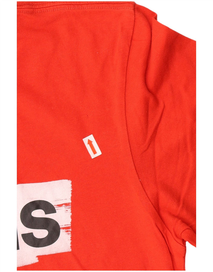 ADIDAS Mens Graphic T-Shirt Top Small Red Cotton