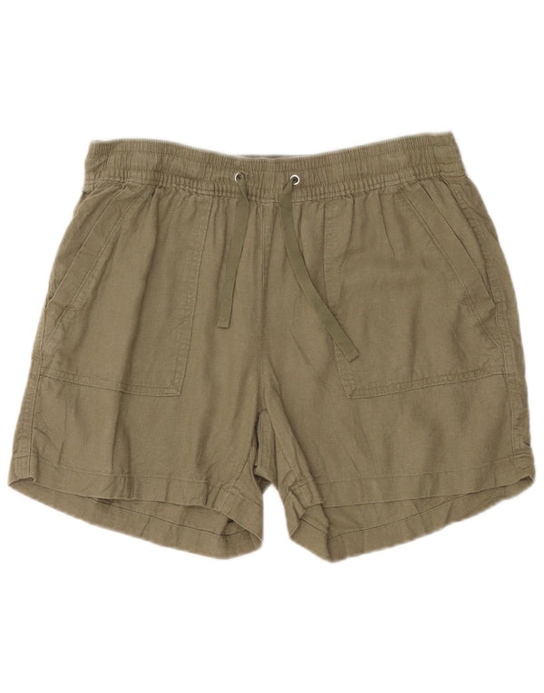 Nautica Womens Chino Shorts Medium W30  Khaki Linen