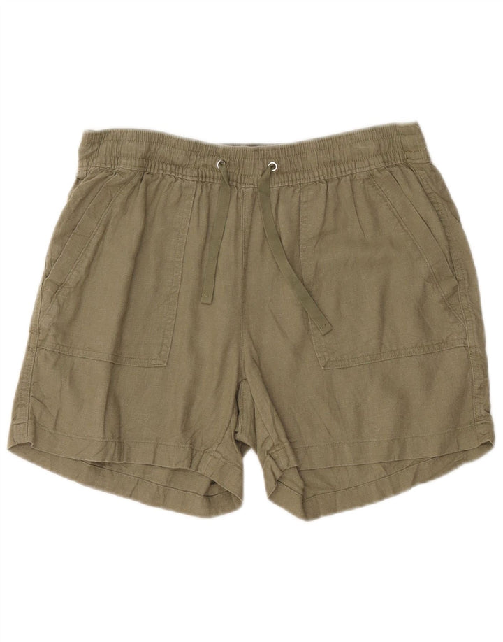 Nautica Womens Chino Shorts Medium W30  Khaki Linen