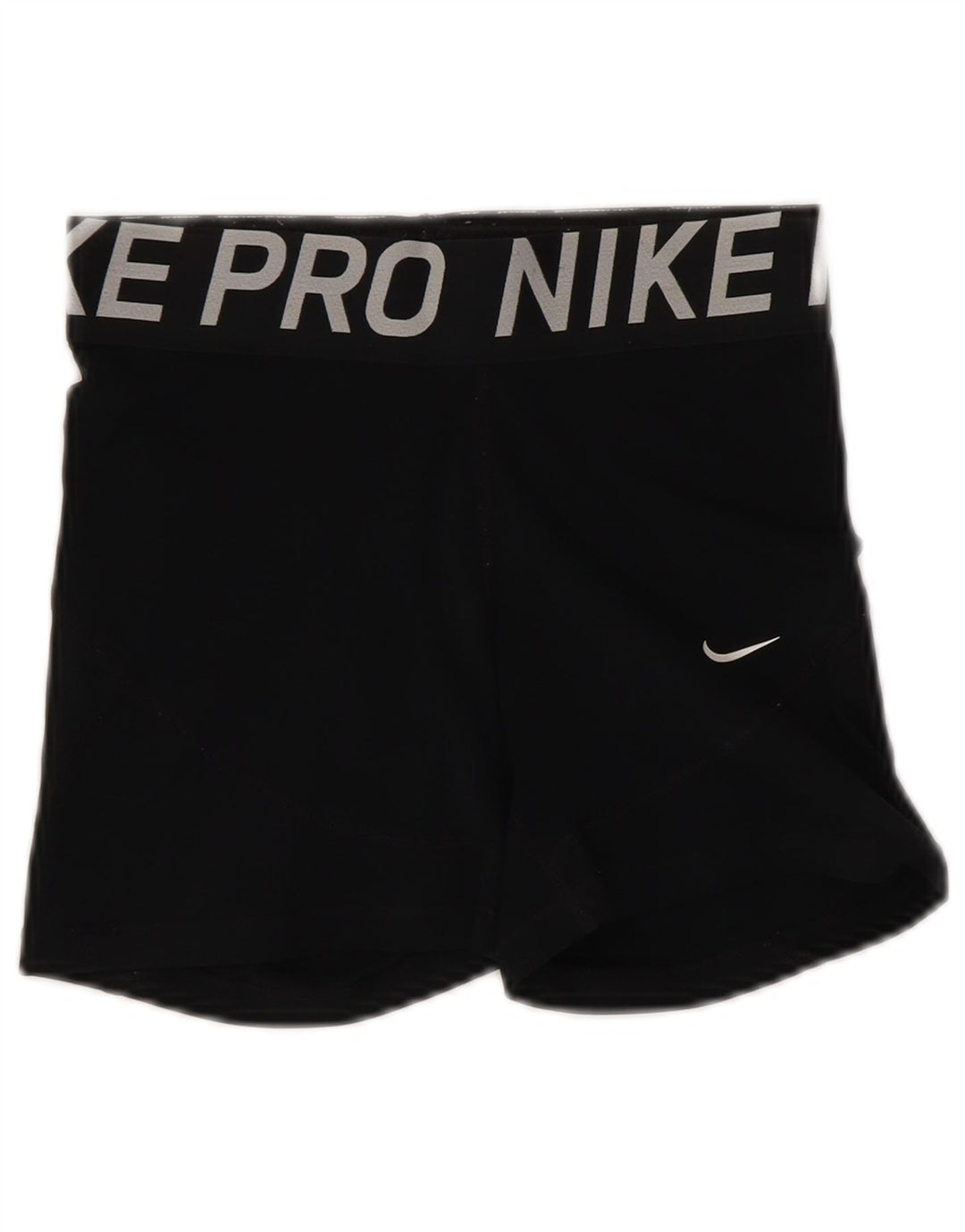 NIKE Womens Dri Fit Graphic Sport Shorts UK 8 Small  Black Polyester