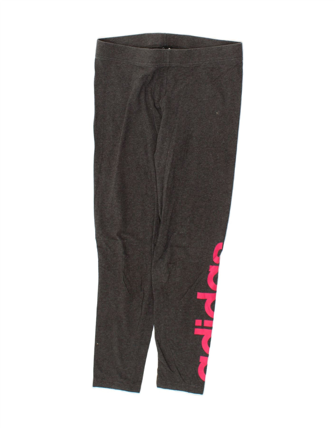 ADIDAS Womens Graphic Leggings UK 14 Medium  Grey Cotton Vintage Adidas and Second-Hand Adidas from Messina Hembry 
