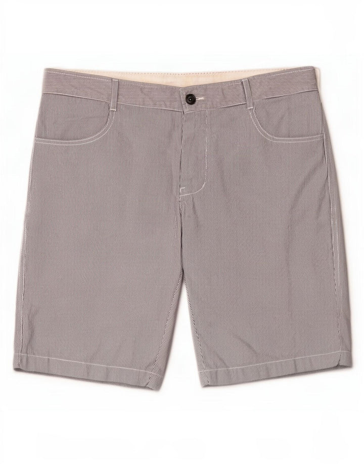 Benetton Mens Casual Shorts IT 48 Medium W38 Blue Striped