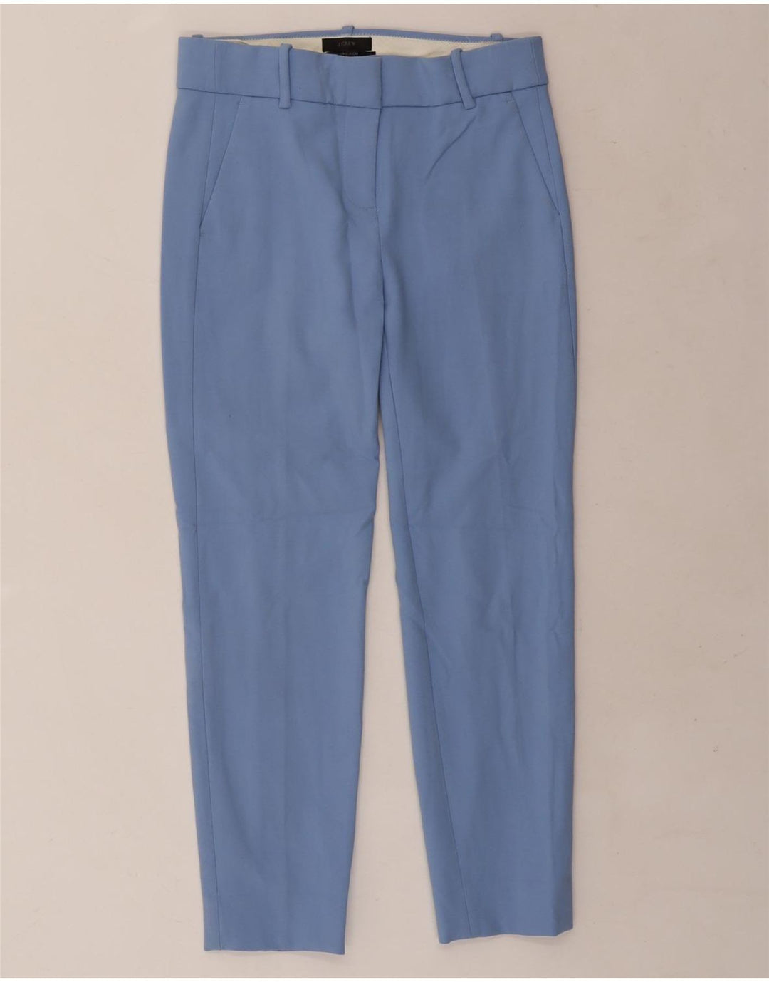 J. CREW Womens Cameron Slim Chino Trousers US 2 XS W25 L25 Blue Polyester