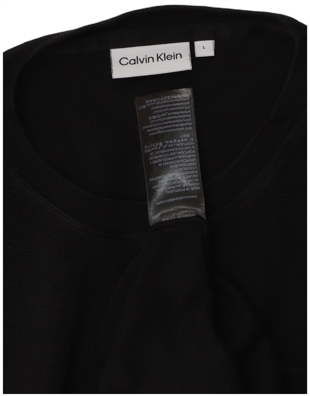 Calvin Klein Mens T-Shirt Top Large Black Cotton
