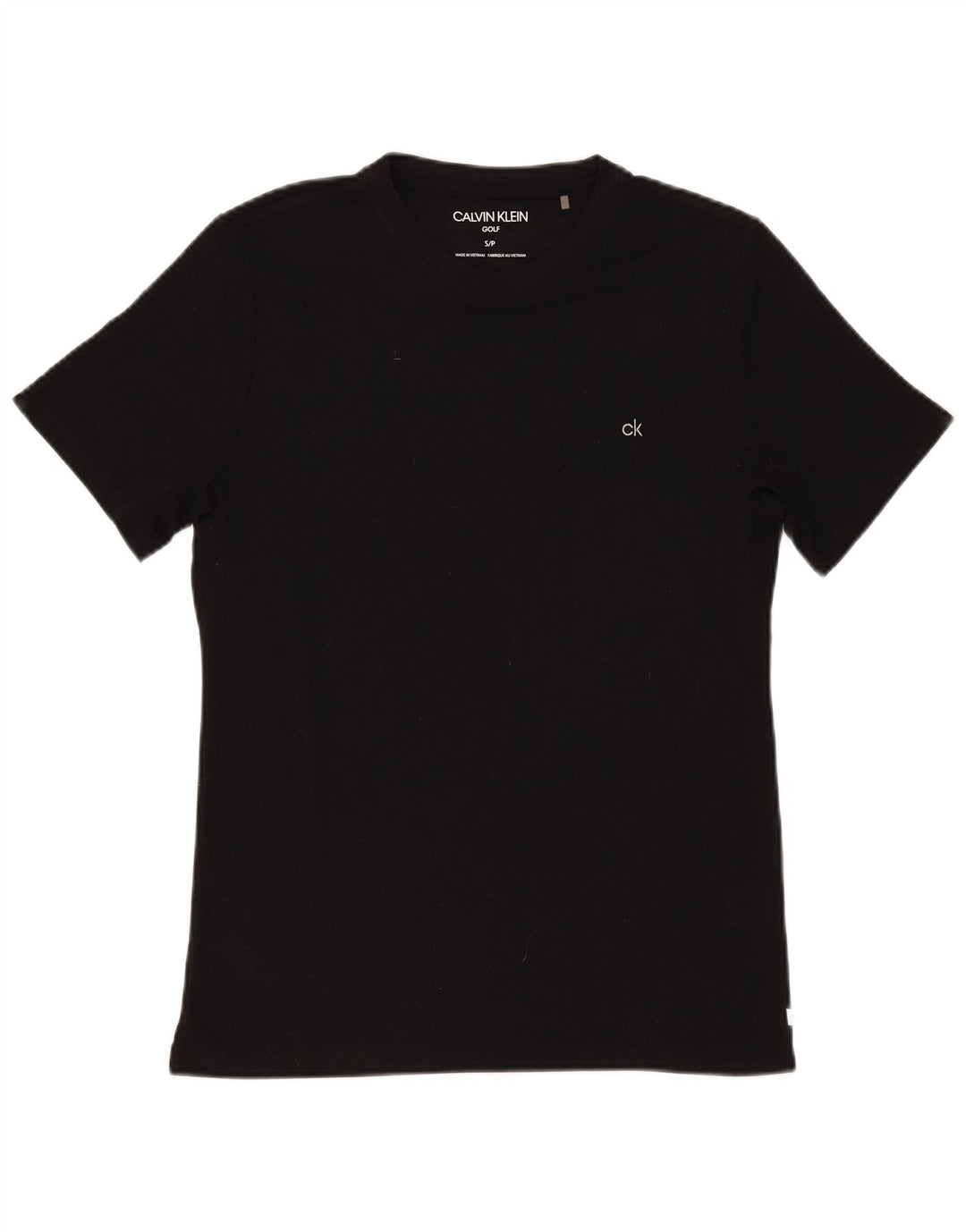 CALVIN KLEIN Mens Golf T-Shirt Top Small Black Polyester