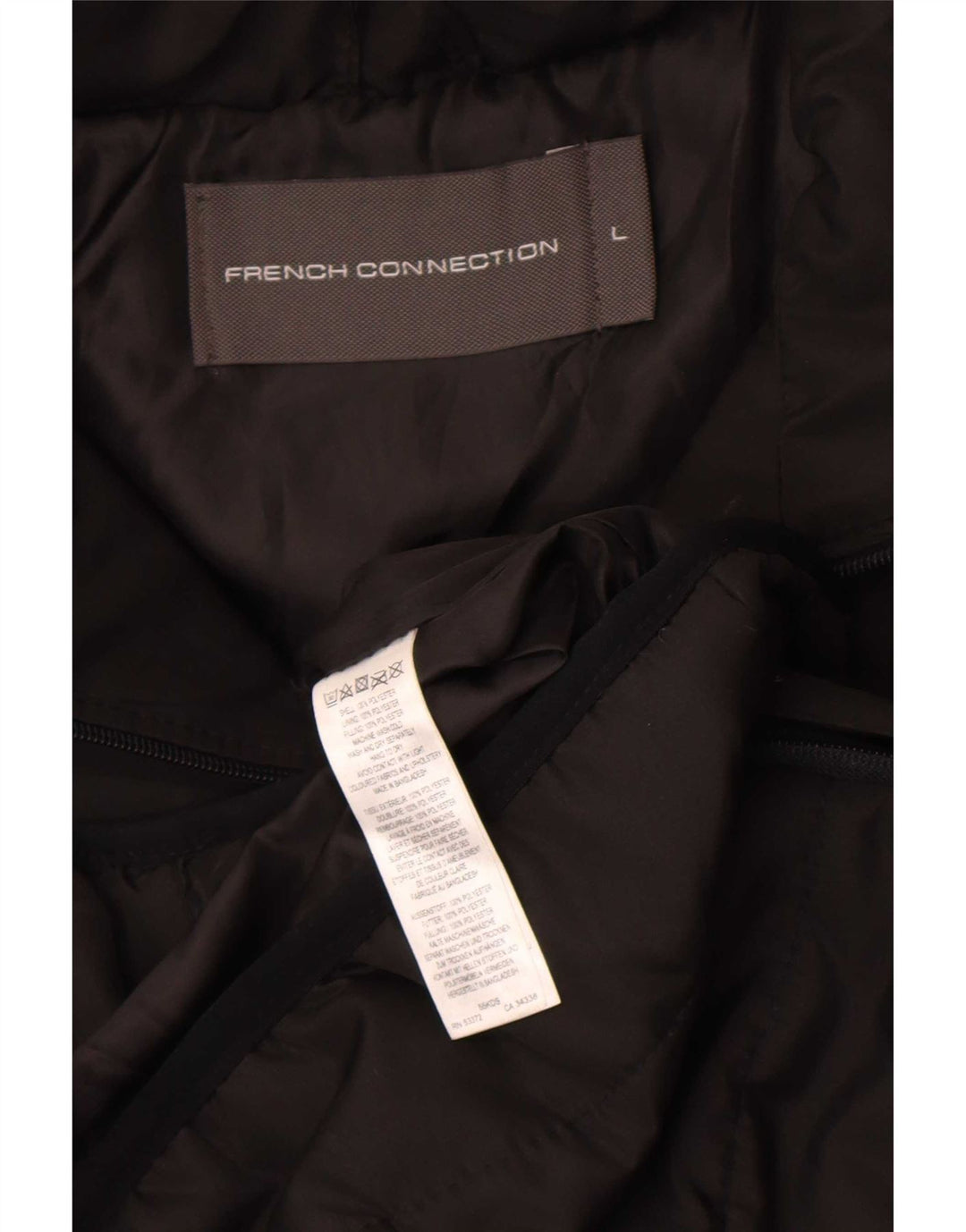 French Connection Mens Padded Jacket UK 40 Large Black Polyester
