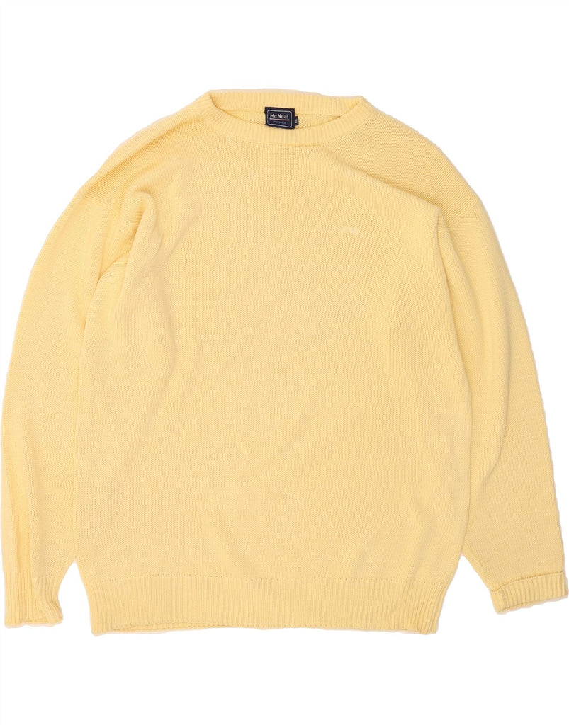 MC NEAL Mens Crew Neck Jumper Sweater 2XL Yellow Cotton Vintage MC Neal and Second-Hand MC Neal from Messina Hembry 