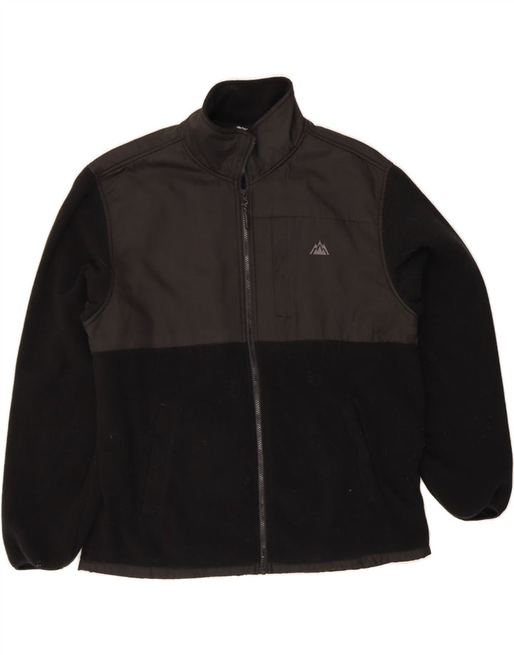 SNOZU Mens Fleece Jacket UK 40 Large Black Colourblock Polyester Vintage Snozu and Second-Hand Snozu from Messina Hembry 