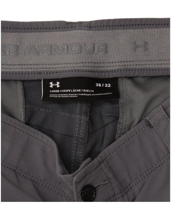 UNDER ARMOUR Mens Slim Chino Trousers W36 L32 Grey