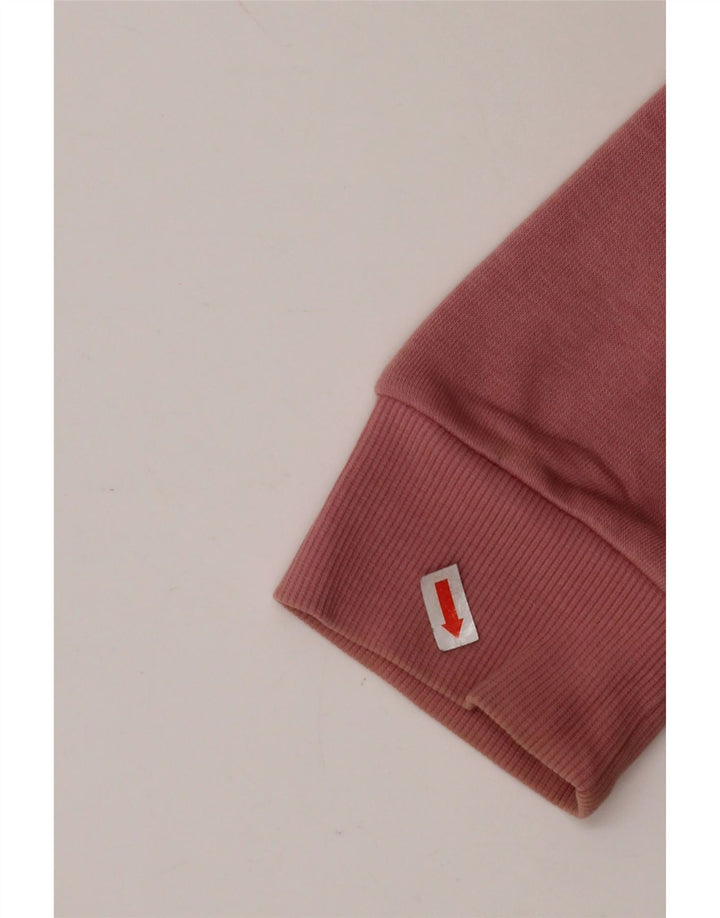 PUMA Womens Graphic Sweatshirt Jumper UK 14 Medium Pink Cotton