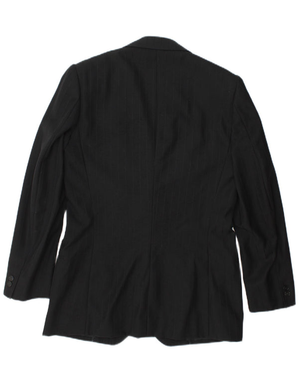 Vintage Mens 2 Button Blazer Jacket UK 36 Small Black Striped