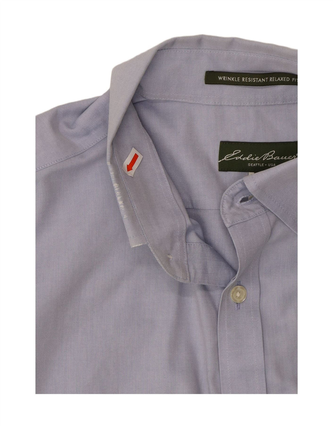 EDDIE BAUER Mens Relaxed Fit Shirt Large Blue Cotton