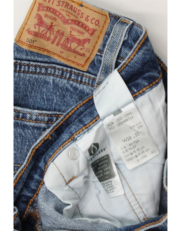Levi's Mens 501 Straight Jeans W28 L30 Blue Cotton