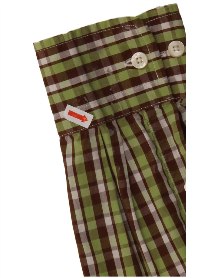 GANT Mens Regular Fit Flannel Shirt Medium Green Check Cotton