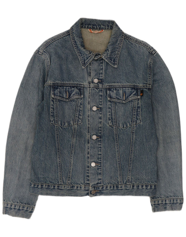 Vintage Mens Denim Jacket UK 36 Small Blue Cotton