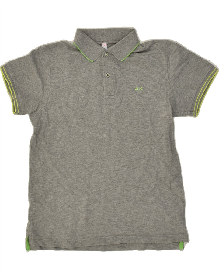 SUN68 Boys Polo Shirt 9-10 Years Grey Cotton | Vintage Sun68 | Thrift | Second-Hand Sun68 | Used Clothing | Messina Hembry 