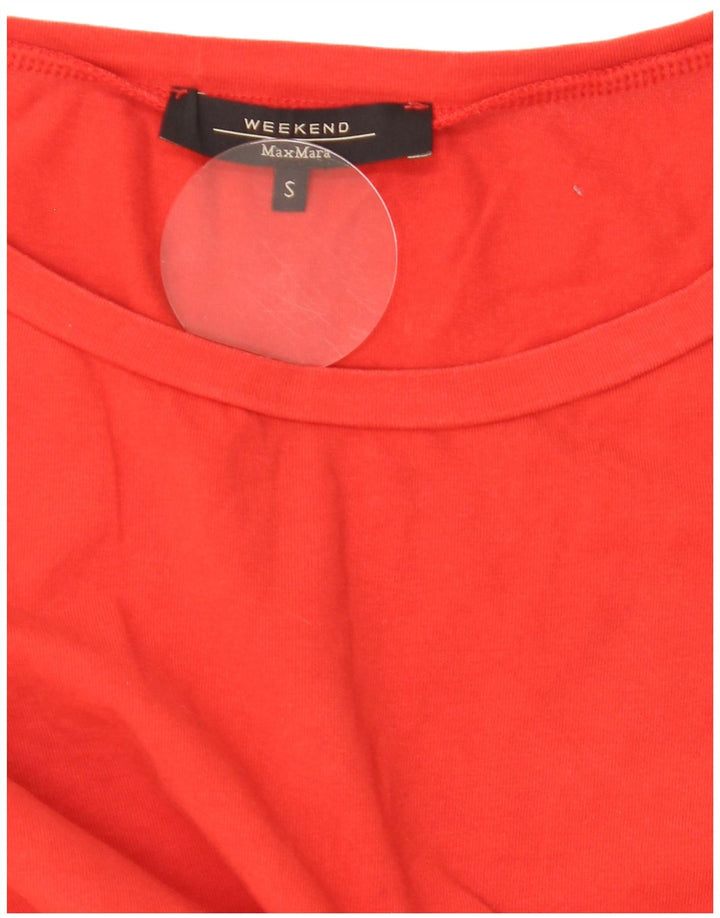 Max Mara Womens Weekend Top 3/4 Sleeve UK 10 Small Red