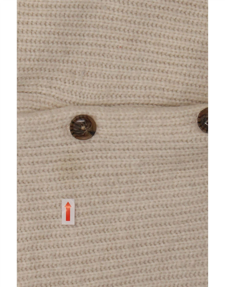 FAT FACE Womens Crop Oversized Cardigan Sweater UK 10 Small  White Nylon