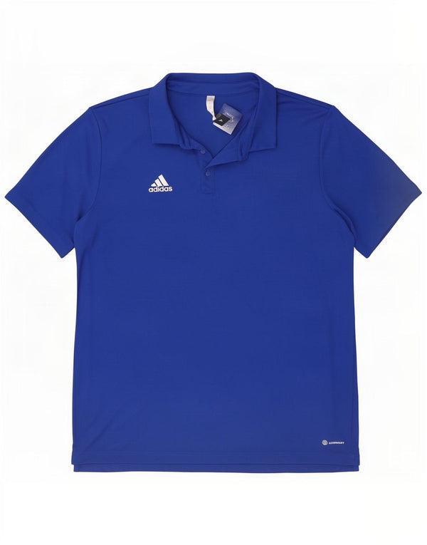 Adidas Mens Aeroready Polo Shirt 2XL Blue Polyester