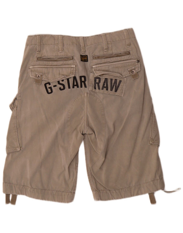 G-STAR Mens 3301 Graphic Cargo Shorts W32 Medium  Grey