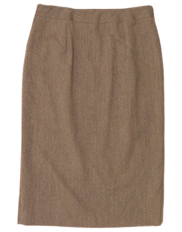 Marella Womens Straight Skirt UK 16 Large W34  Grey Virgin Wool