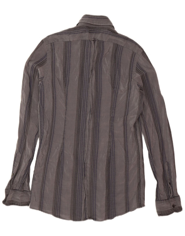 Dolce & Gabbana Mens Shirt Size 16 41 Large Grey Striped