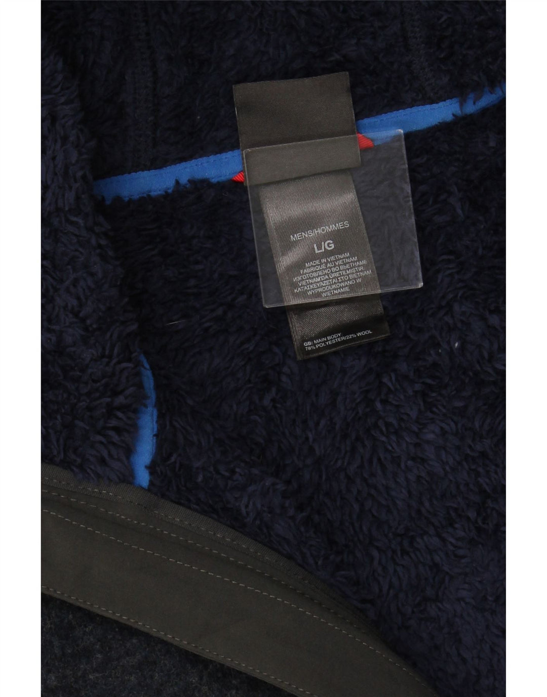 THE NORTH FACE Mens Hooded Cardigan Sweater Large Navy Blue Polyester